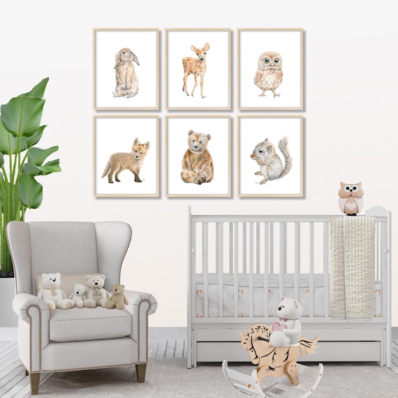 etsy woodland nursery prints