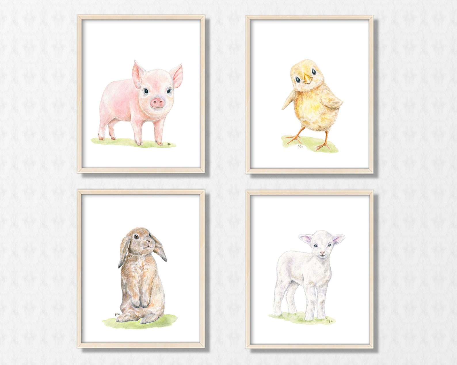 Baby Farm Animal Nursery Prints. Farm Nursery Art Barn Nursery Etsy