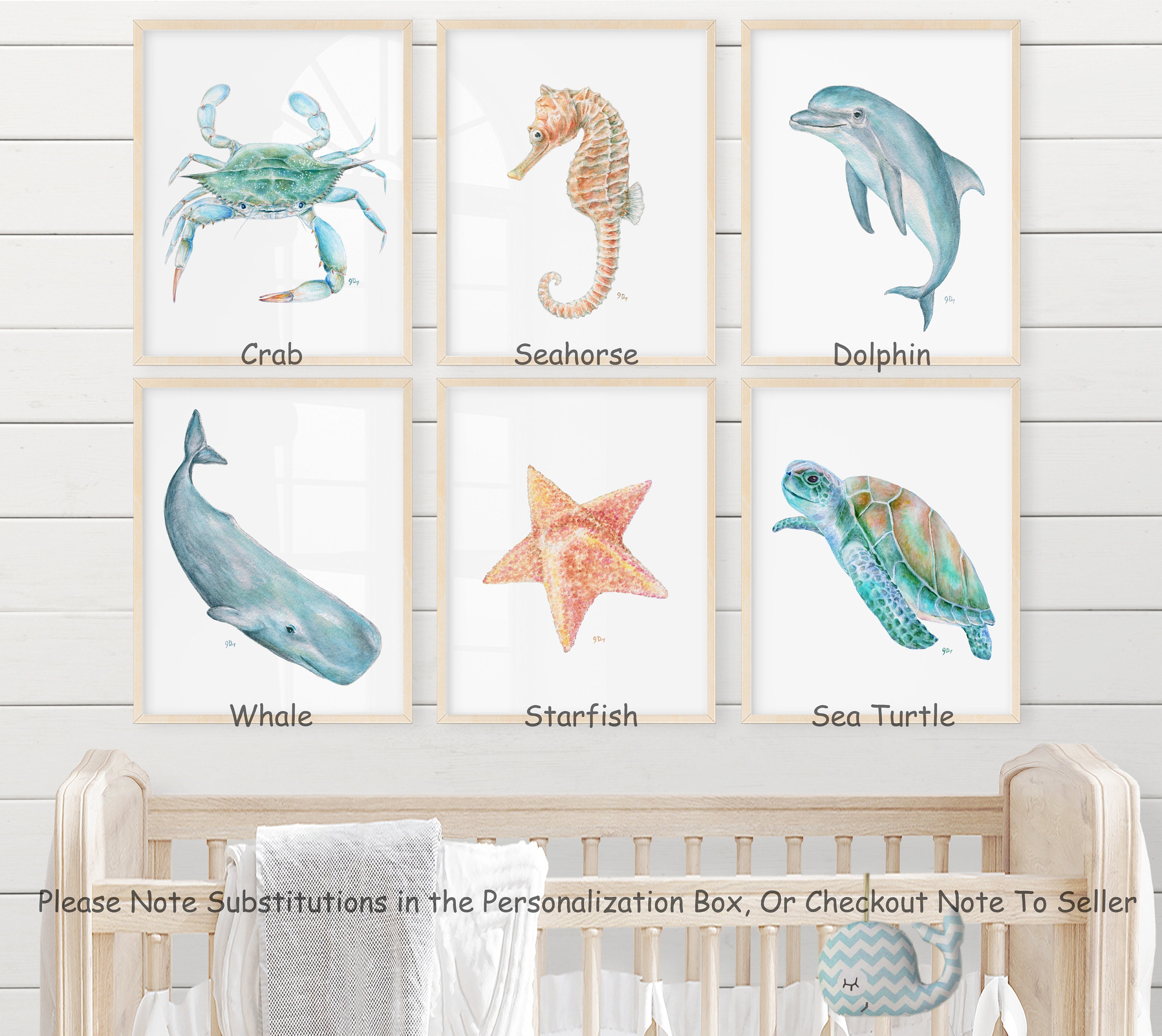 Ocean Nursery Decor, Beach Nursery Decor, Ocean Nursery Prints