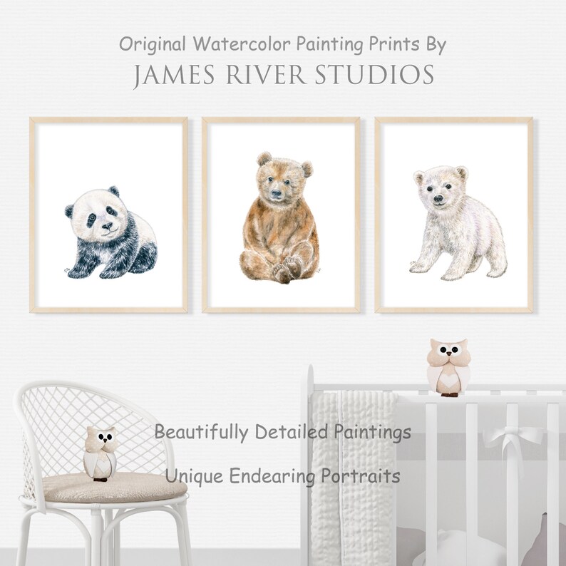 Bear Nursery Decor Bear Nursery Art Bear Nursery Prints Brown Etsy