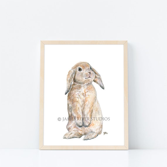 Bunny Painting Bunny Print. Bunny Watercolor Bunny Art Bunny Rabbit Art Rabbit Painting Rabbit Print Bunny Poster Bunny Wall Art Bunny Decor