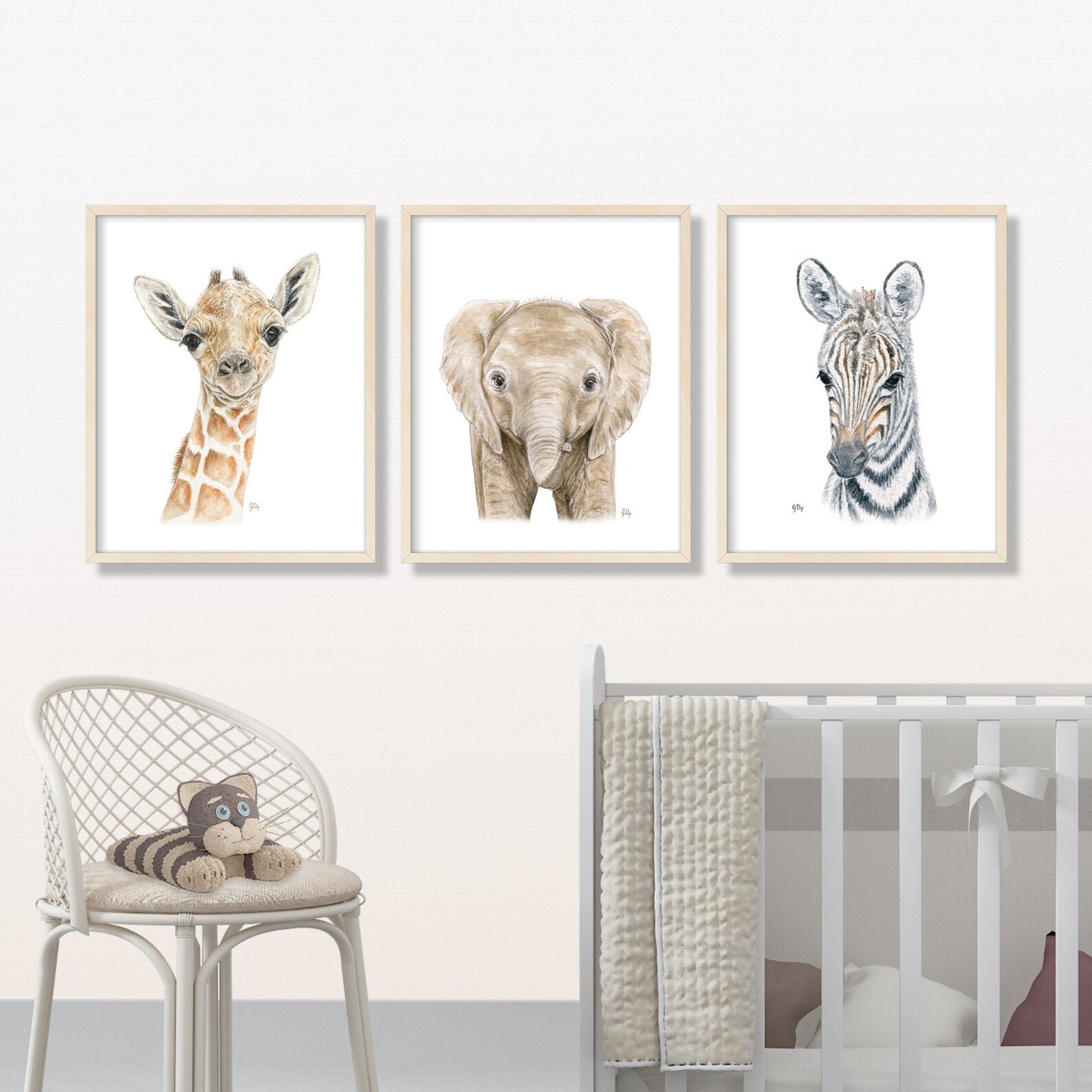 Safari Nursery Prints Jungle Nursery Art Baby Animal Nursery Etsy