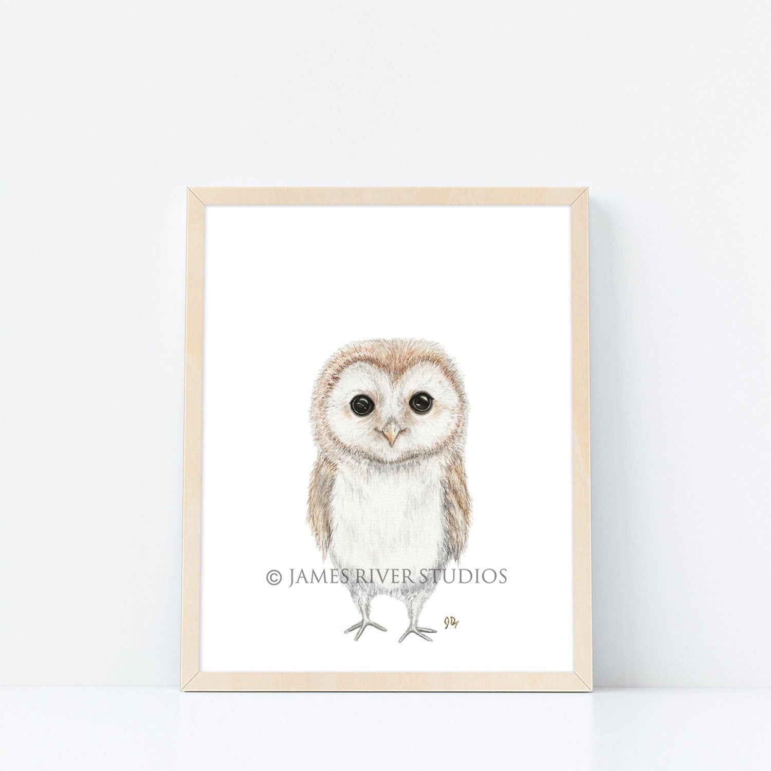 Owl Decor Owl Art Owl Print Baby Owl Watercolor Baby Bird Painting Baby Owl Nursery Art Children Art
