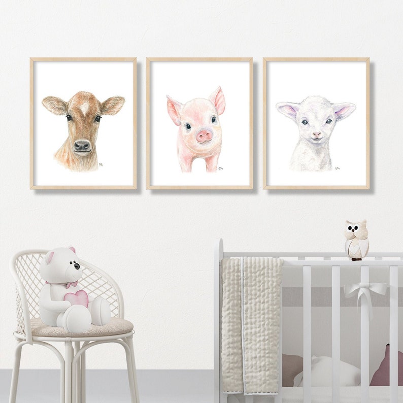 Farm Nursery Prints Farm Nursery Art Farm Nursery Wall Art Etsy