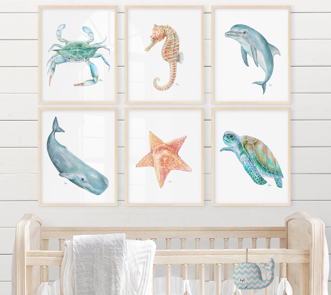 Ocean Nursery Prints Ocean Nursery Art Beach Nursery Prints Etsy