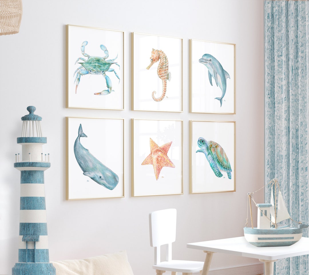 Ocean Nursery Prints Ocean Nursery Art Beach Nursery Prints Beach