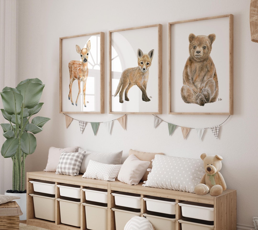 Woodland Nursery Decor Woodland Nursery Prints, Woodland Nursery Art ...