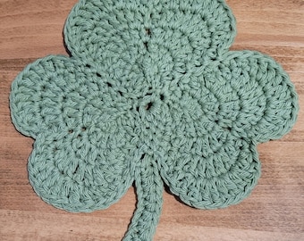 Handmade Crochet Shamrock Hotpad