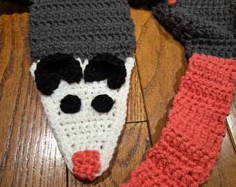 Handmade Crochet Possum Scarf