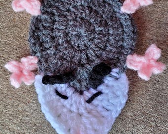 Handmade Crochet Possum Coaster