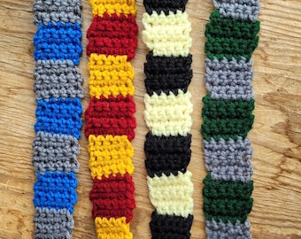 Handmade Crochet Wizard House Bookmarks