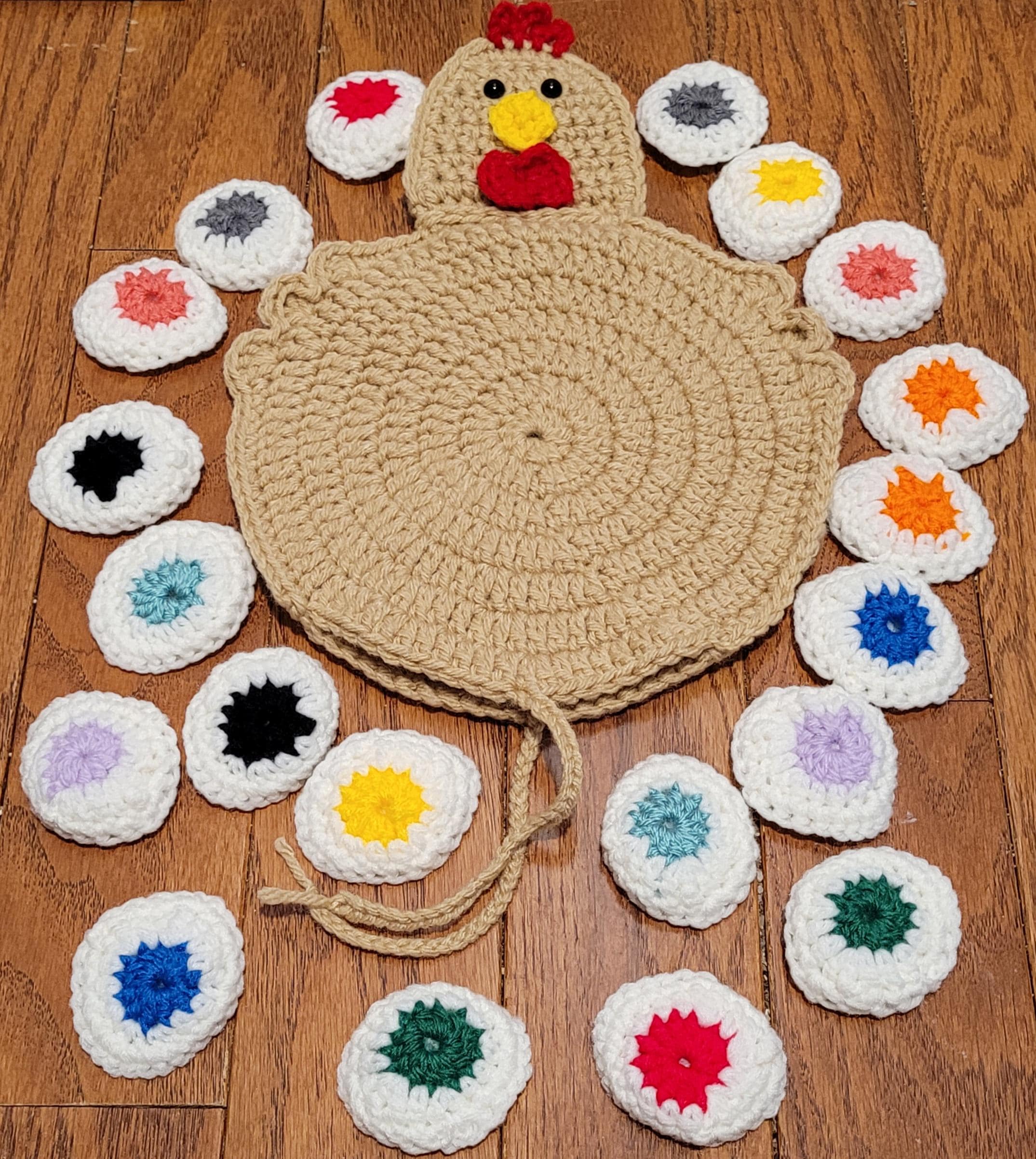Handmade Crochet Chicken Memory Game - Etsy
