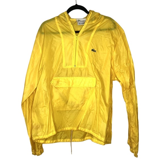 Vintage IZOD LACOSTE Yellow Windbreaker  Rain Jac… - image 1