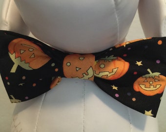HALLOWEEN PUMPKINS / Bow Tie, Flower or Bandana Collar Accessory for Dogs and Cats