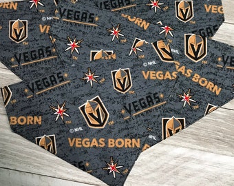 Las Vegas GOLDEN KNIGHTS / Ice Hockey NHL / Vegas Born / Bow Tie, Flower, or Bandana Collar Attachment & Accessory for Dogs and Cats