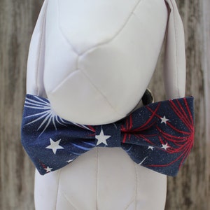PATRIOTIC AMERICANA / Bow Tie, Flower, or Bandana Collar Attachment & Accessory for Dogs and Cats image 1