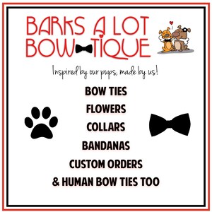 POLKA DOTS / Bow Tie, Flower, or Bandana Collar Attachment & Accessory for Dogs and Cats image 3