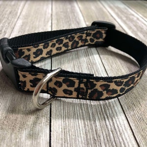 CHEETAH / Adjustable Nylon Webbing Ribbon DOG Collar