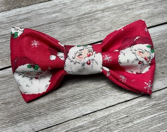 RETRO SANTA CLASS / Bow Tie, Flower or Bandana / Collar Attachment & Accessory for Dogs and Cats