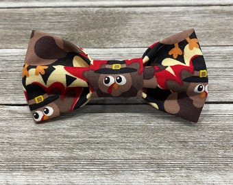 THANKSGIVING TURKEYS / Bow Tie, Flower, or Bandana Collar Attachment & Accessory for Dogs and Cats