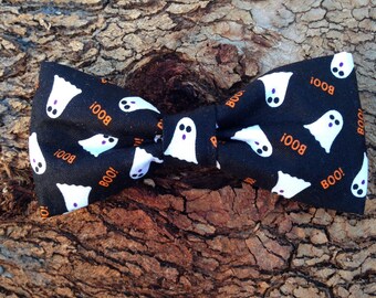 HALLOWEEN GHOSTS / Bow Tie, Flower, or Bandana Collar Attachment & Accessory for Dogs and Cats