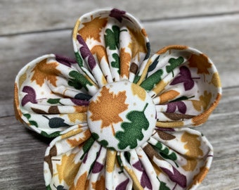 FALL AUTUMN LEAVES / Bow Tie, Flower, or Bandana Collar Attachment & Accessory for Dogs and Cats