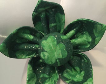 SHAMROCKS / Bow Tie, Flower, or Bandana Collar Attachment & Accessory for Dogs and Cats