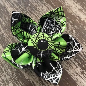 HALLOWEEN SKULLS and SPIDERWEBS / Bow Tie, Flower or Bandana / Collar Attachment & Accessory for Dogs and Cats image 2