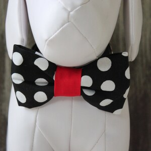 POLKA DOTS / Bow Tie, Flower, or Bandana Collar Attachment & Accessory for Dogs and Cats image 1
