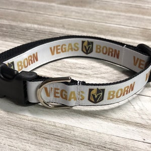 VEGAS Born / KNIGHT Up / Adjustable Nylon Webbing Ribbon Dog Collar image 2