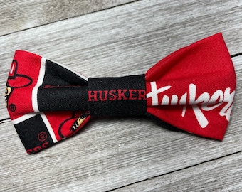 FOOTBALL NEBRASKA HUSKERS / Collar Attachment & Accessory for Dogs and Cats