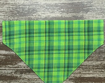 ST. PATRICK'S DAY Tartan / Bow Tie, Flower or Bandana / Collar Attachment & Accessory for Dogs and Cats