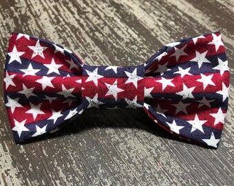 RED WHITE BLUE Stars / Collar Attachment & Accessory for Dogs and Cats