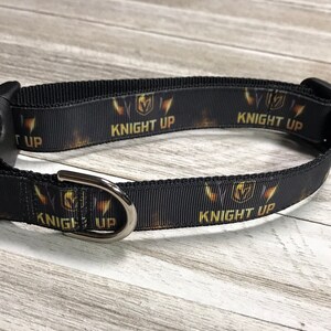 VEGAS Born / KNIGHT Up / Adjustable Nylon Webbing Ribbon Dog Collar image 3