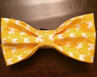 YELLOW RUBBER DUCKS / Bow Tie, Flower, or Bandana Collar Attachment & Accessory for Dogs and Cats