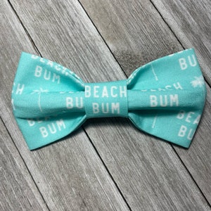 BEACH BUM / Bow Tie, Flower or Bandana / Collar Attachment & Accessory for Dogs and Cats image 2