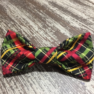 HOLIDAY TARTAN / Collar Attachment & Accessory for Dogs and Cats