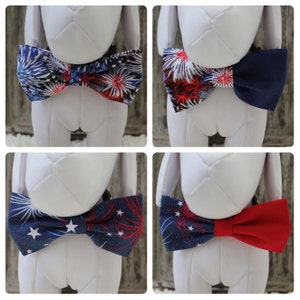 PATRIOTIC AMERICANA / Bow Tie, Flower, or Bandana Collar Attachment & Accessory for Dogs and Cats image 2