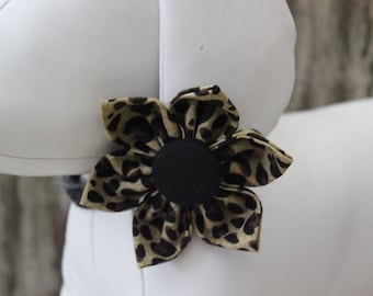 LEOPARD ANIMAL PRINT / Collar Attachment & Accessory for Dogs and Cats