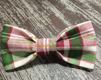 CHRISTMAS TARTAN / Bow Tie, Bandana, Flower / Collar Accessory for Dogs and Cats