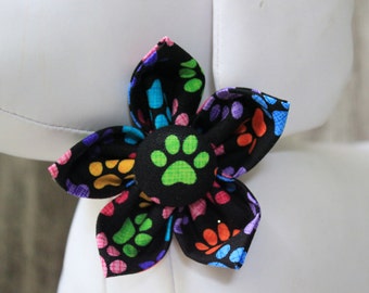 NEON PAW PRINTS / Collar Attachment & Accessory for Dogs and Cats