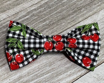 CHEERS GINGHAM / Bow Tie, Flower, or Bandana Collar Attachment & Accessory for Dogs and Cats