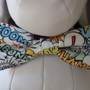 COMIC BOOK SUPERHERO / Bow Tie, Flower, or Bandana Collar Attachment & Accessory for Dogs and Cats