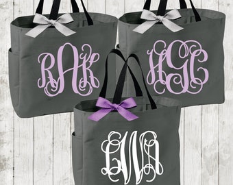 Personalized Bridesmaid Tote Bag, Monogram Tote, Bridesmaid Tote, Bridesmaid Gift, Bridal Party Tote (BR004)