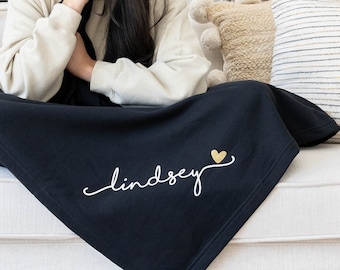 Custom Blanket With Name Personalized Throw Blanket Monogram Stadium Blanket for Adults Personalized Holiday Gifts Etsy