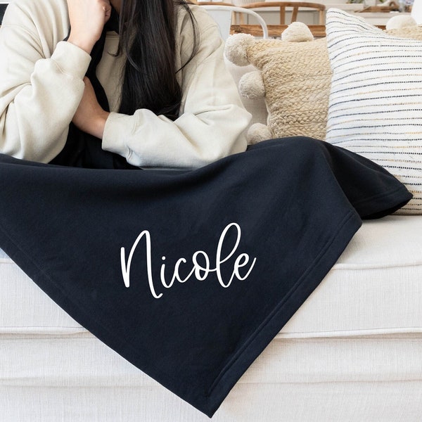 Personalized Blanket, Custom Throw Blanket for Women, Fleece Stadium Blanket, Customized Gifts for Friends