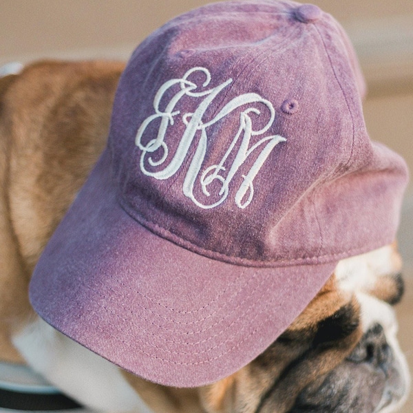 Monogram Hat Embroidered Womens Personalized Baseball Cap