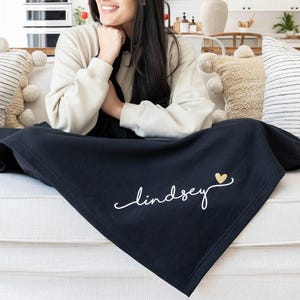 Personalized Blanket with Name, Custom Throw Blanket, Personalized Employee Gifts