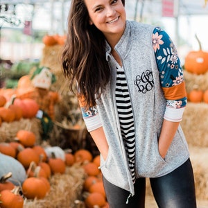 Charles River Monogrammed Fleece Vest for Women  E2