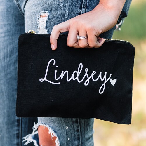 Bridesmaid Cosmetic Bag Personalized Makeup Bag Bridesmaid Etsy